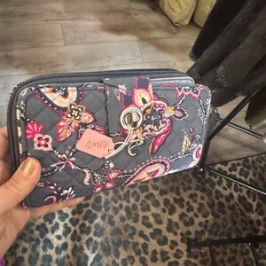 Vera Bradley Pink and Gray Floral Wallet